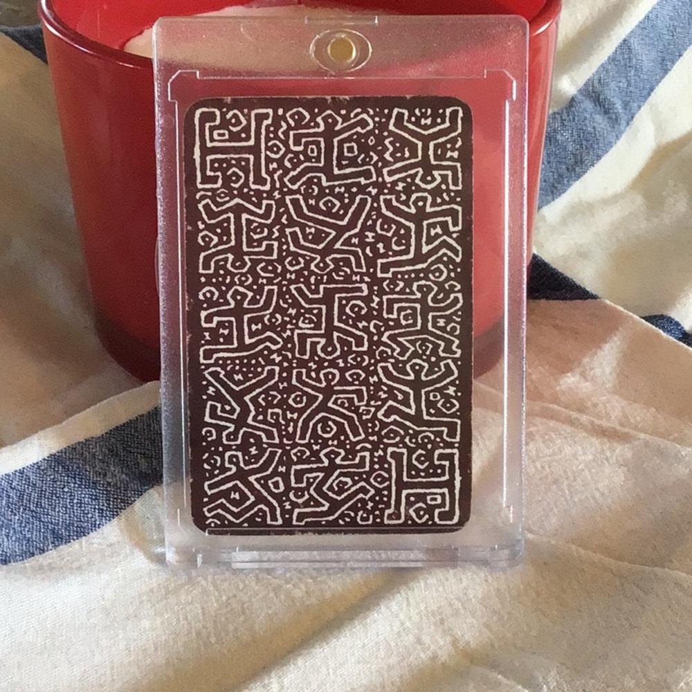 Hermes Card in plastic - Brown and White Design